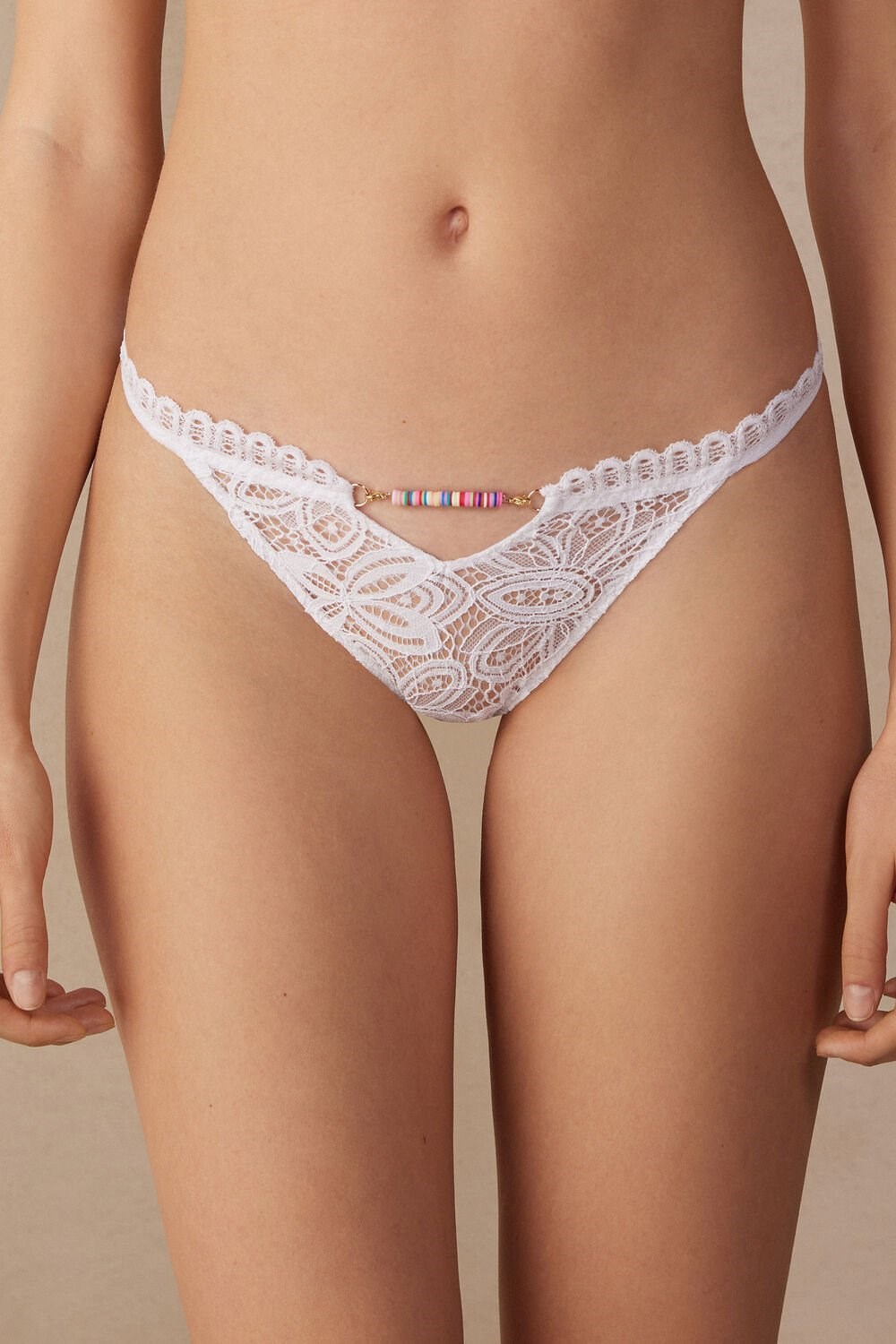 White - 001 - White Intimissimi Hot Summer Days String Panties | NAVO-59780