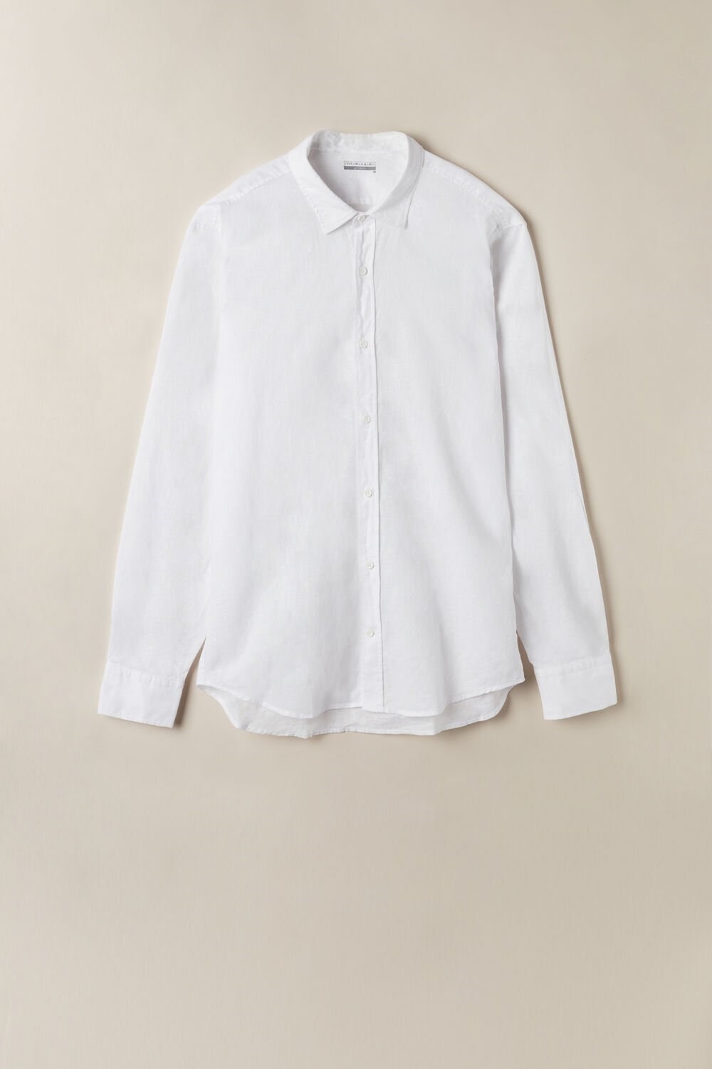 White - 001 - White Intimissimi Linen and Cotton Shirt | WCSF-07816