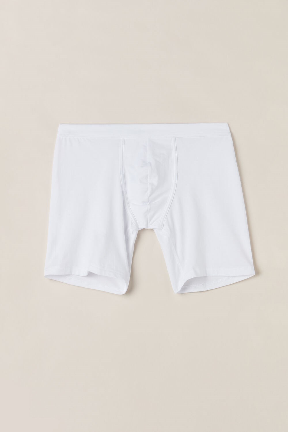 White - 001 - White Intimissimi Long Boxers in Stretch Supima® Cotton | LFSZ-57860