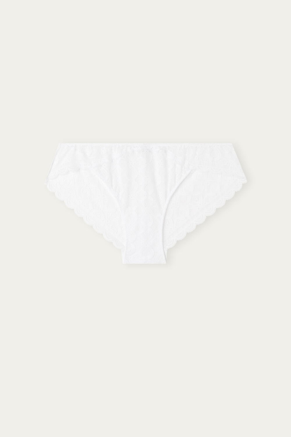 White - 001 - White Intimissimi Low Rise Lace Panties | FUME-56183