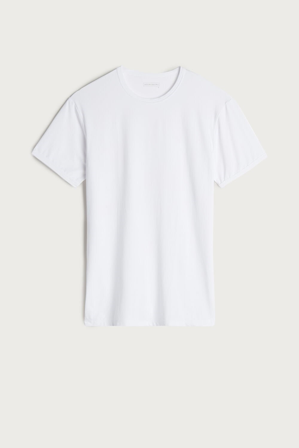 White - 001 - White Intimissimi Microfiber T-shirt | FGRI-68245