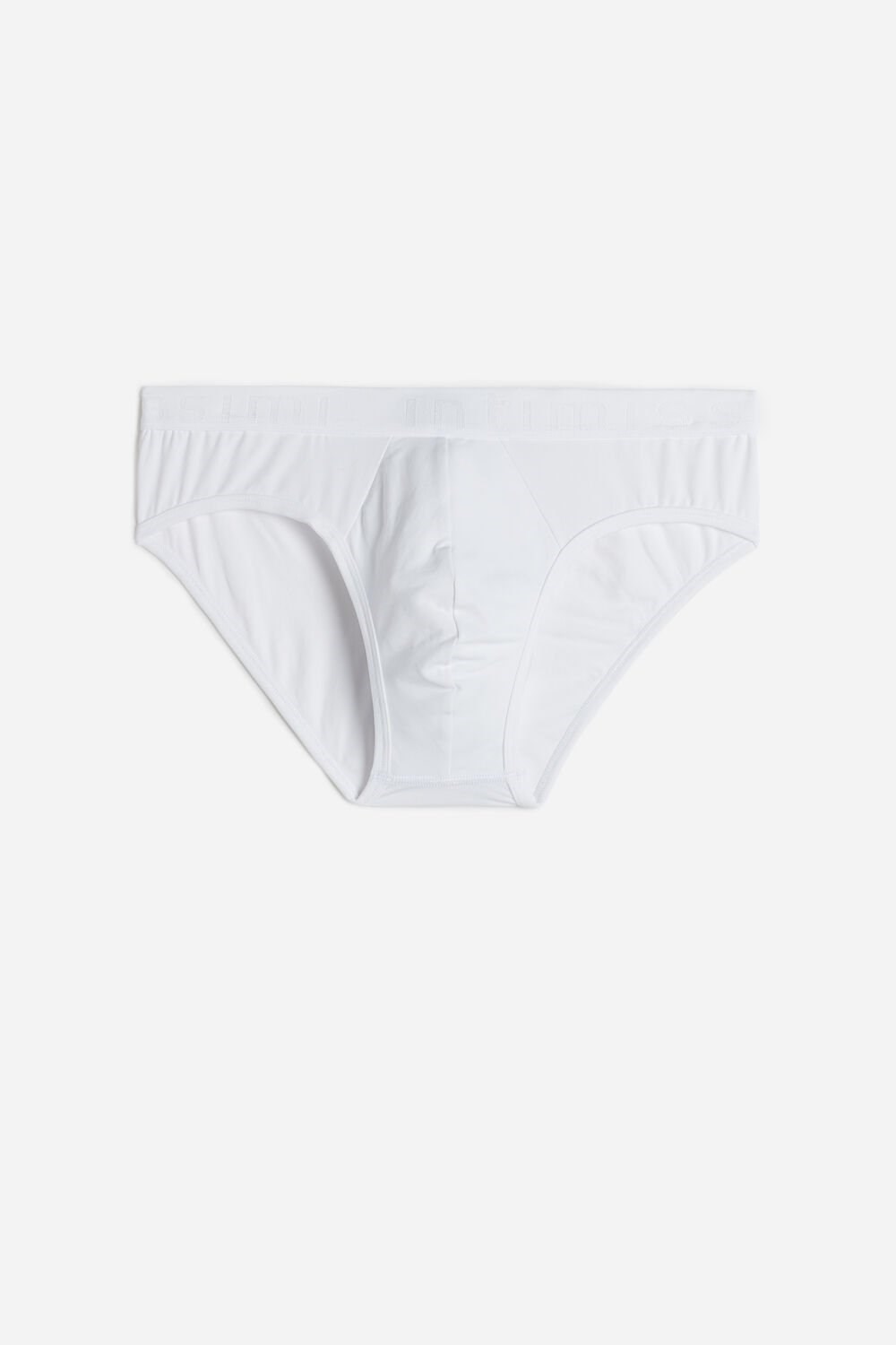 White - 001 - White Intimissimi Microfiber Briefs with Logo Detail | SILT-29860