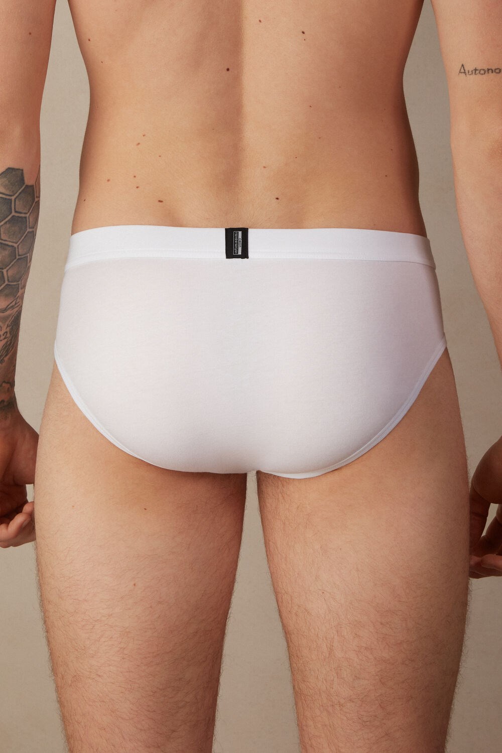 White - 001 - White Intimissimi Natural Fresh Supima® Cotton Briefs | LDVB-26871