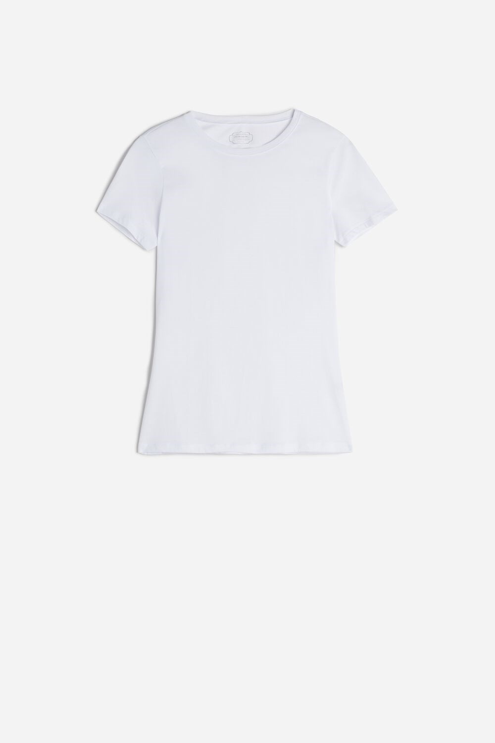 White - 001 - White Intimissimi Short-Sleeve T-shirt in Ultrafresh Supima® Cotton | OZXE-47039