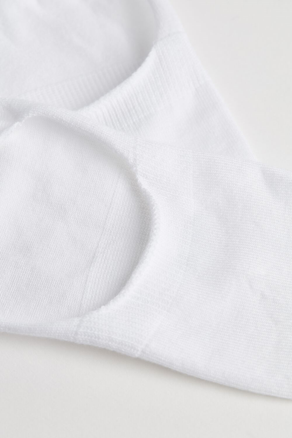 White - 001 - White Intimissimi Stretch Cotton Footlet Socks | GAZB-81467