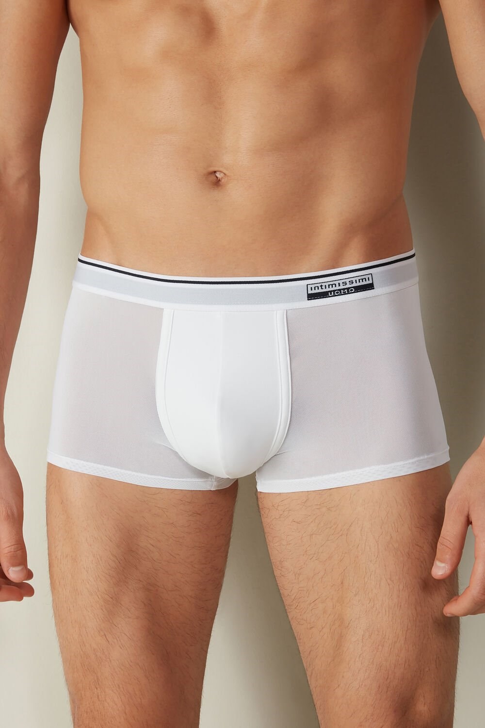 White - 001 - White Intimissimi Super Fresh Micro-mesh Boxers | DBVL-05614