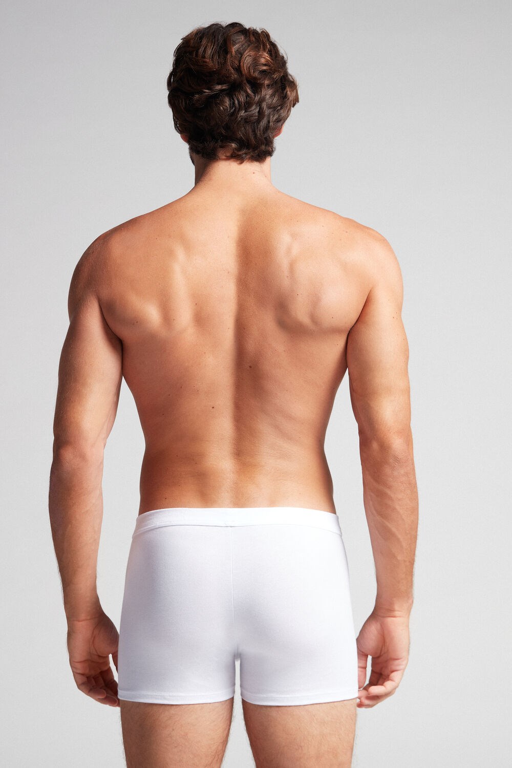 White - 001 - White Intimissimi Supima® Cotton Loose Fit Boxers | UCLD-96873