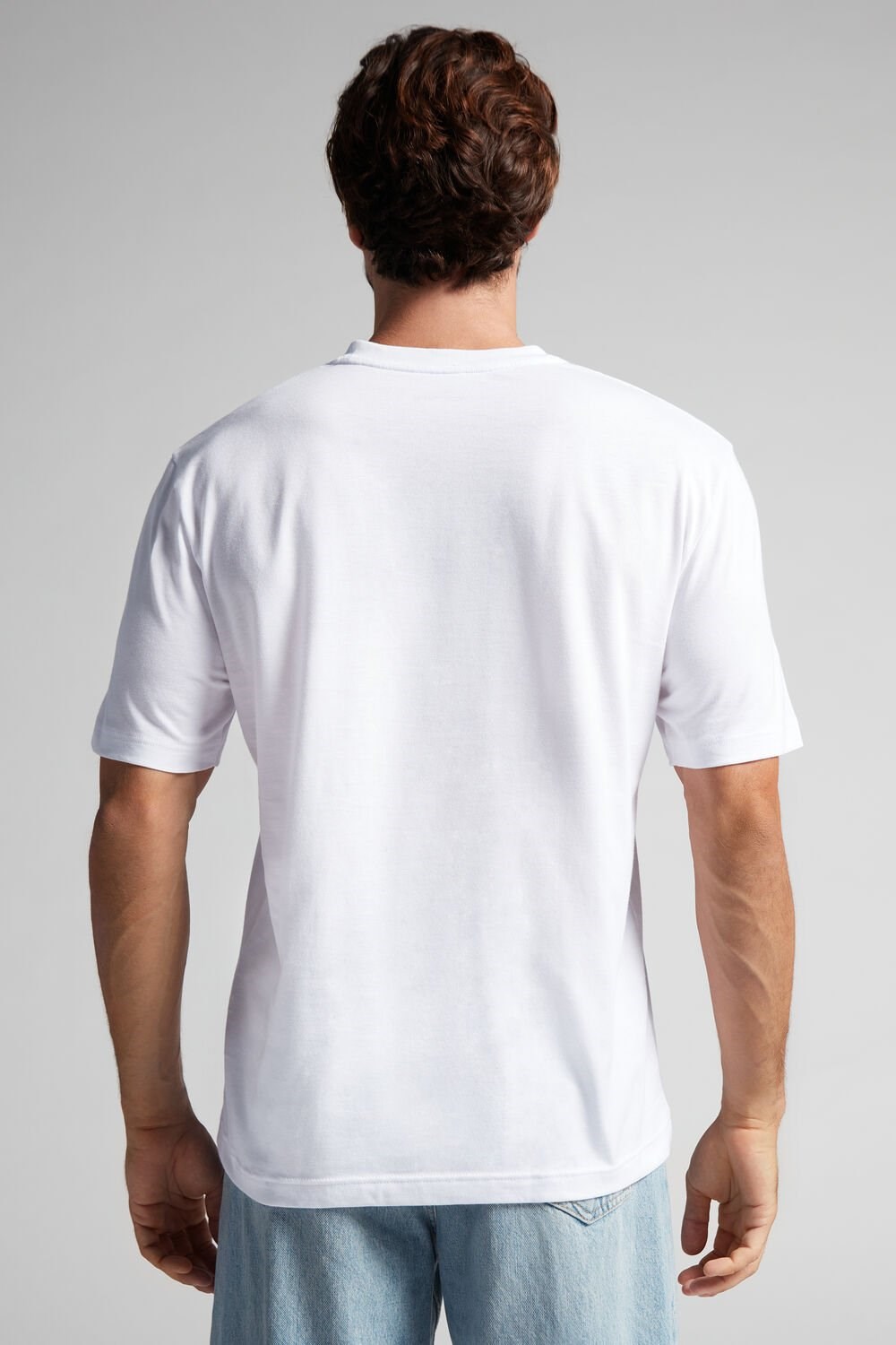 White - 001 - White Intimissimi T-shirt in Cotton Jersey | GDAW-69735