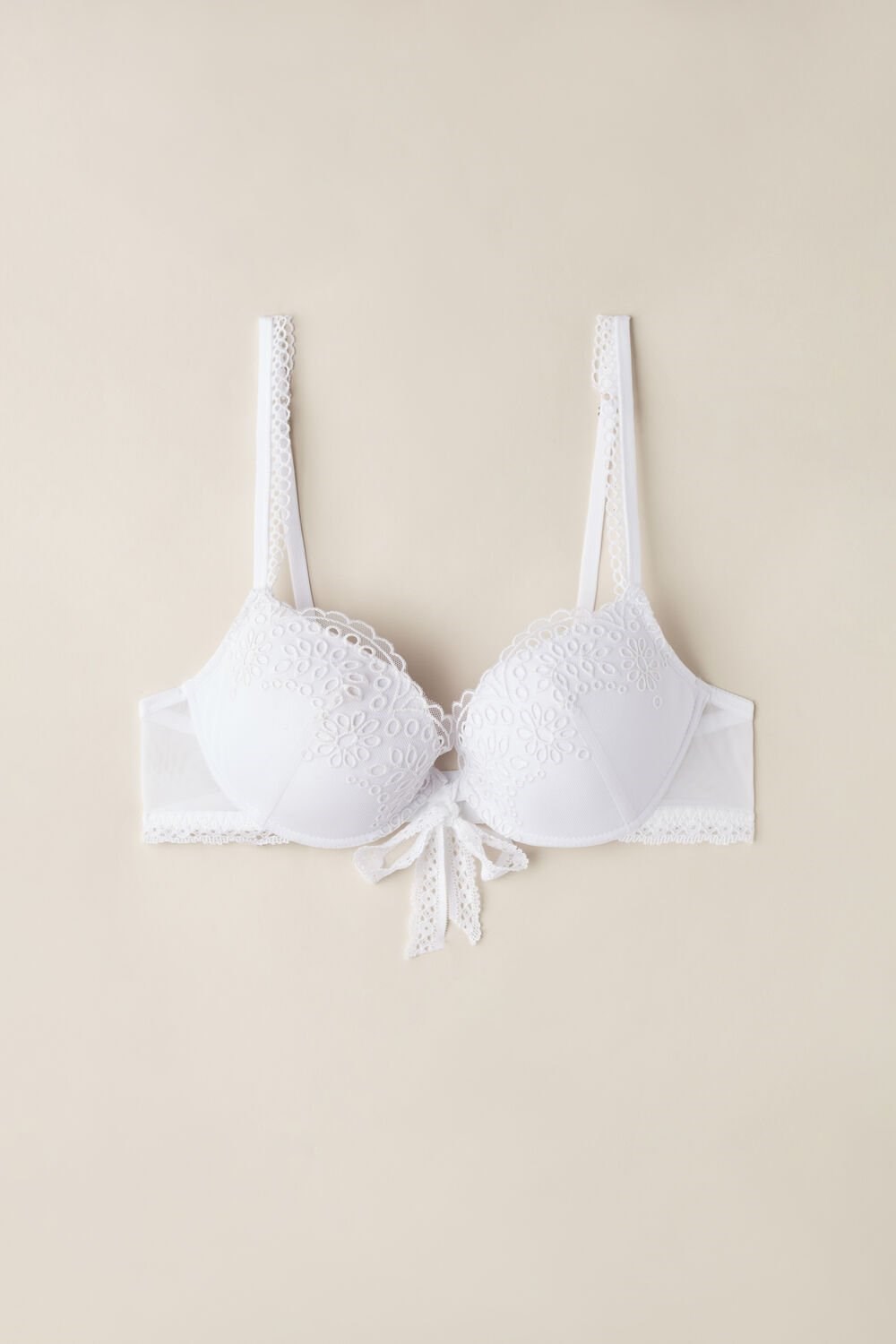 White - 001 - White Intimissimi Timeless Simplicity Bellissima Push-up Bra | PNZS-86537