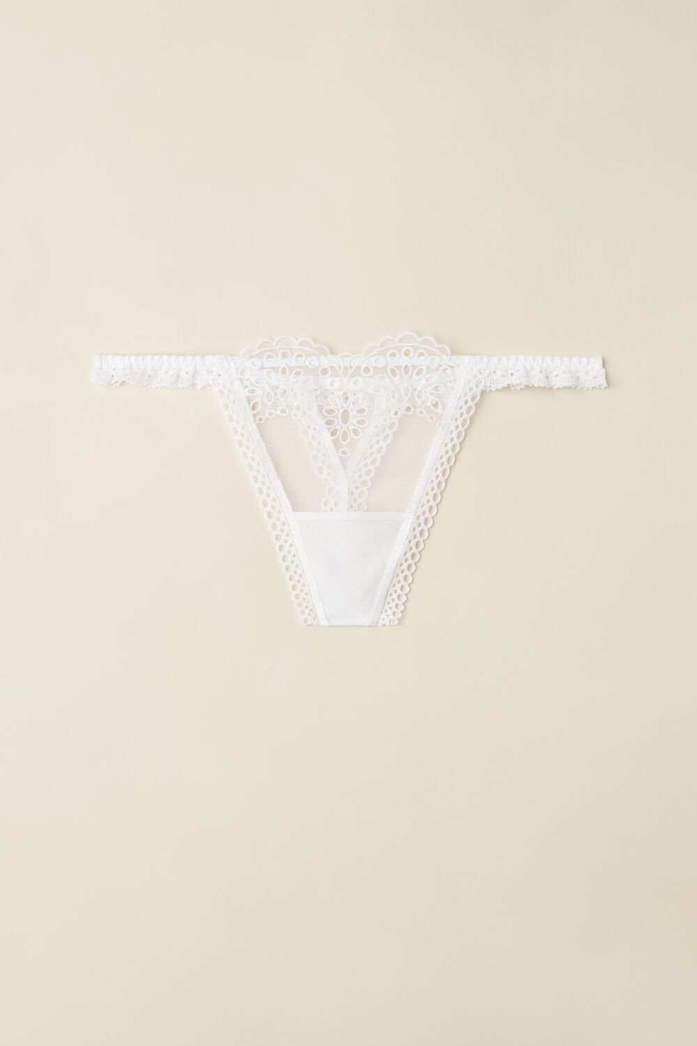 White - 001 - White Intimissimi Timeless Simplicity String Thong | QYER-53916