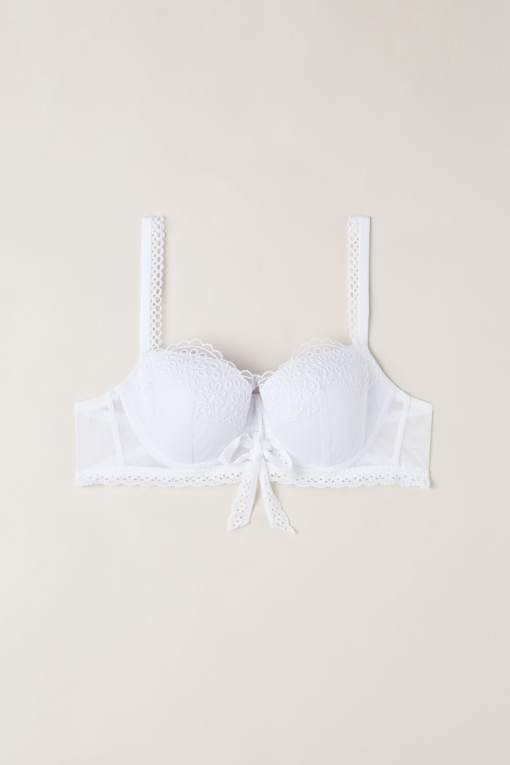 White - 001 - White Intimissimi Timeless Simplicity Sofia Balconette Bra | ZKMH-72159