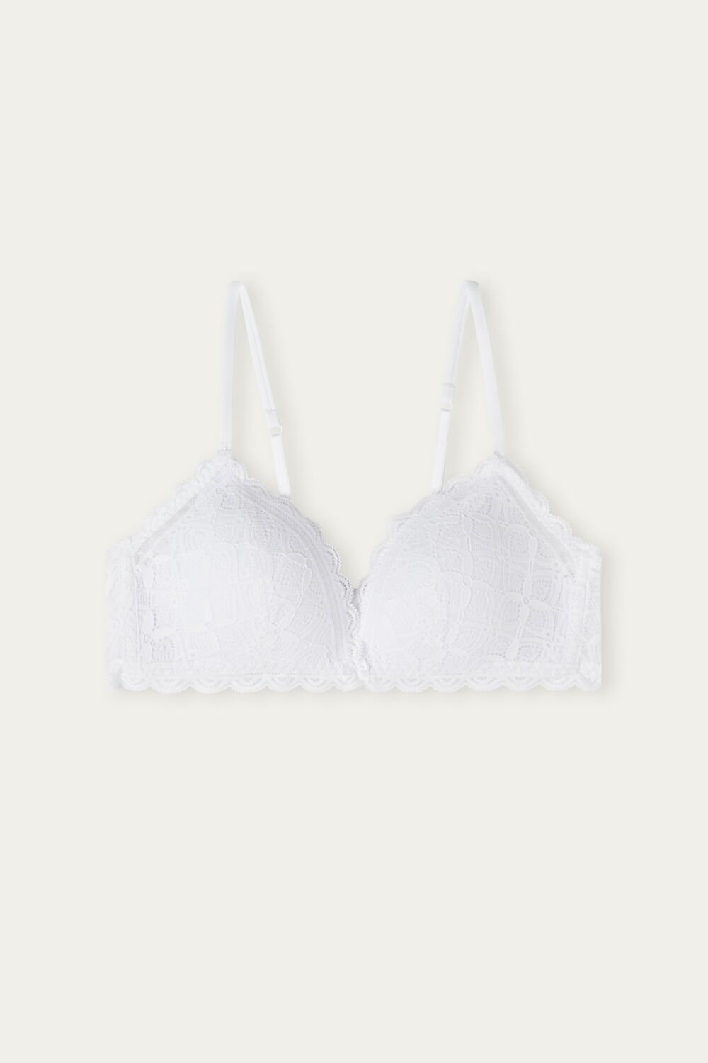 White - 001 - White Intimissimi Tiziana Triangle Bra in Lace | LCAO-95148