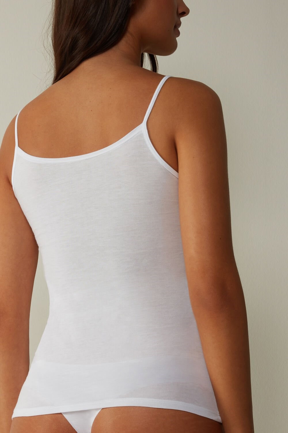 White - 001 - White Intimissimi Ultrafresh Supima® Cotton Vest Top | DBFY-61972