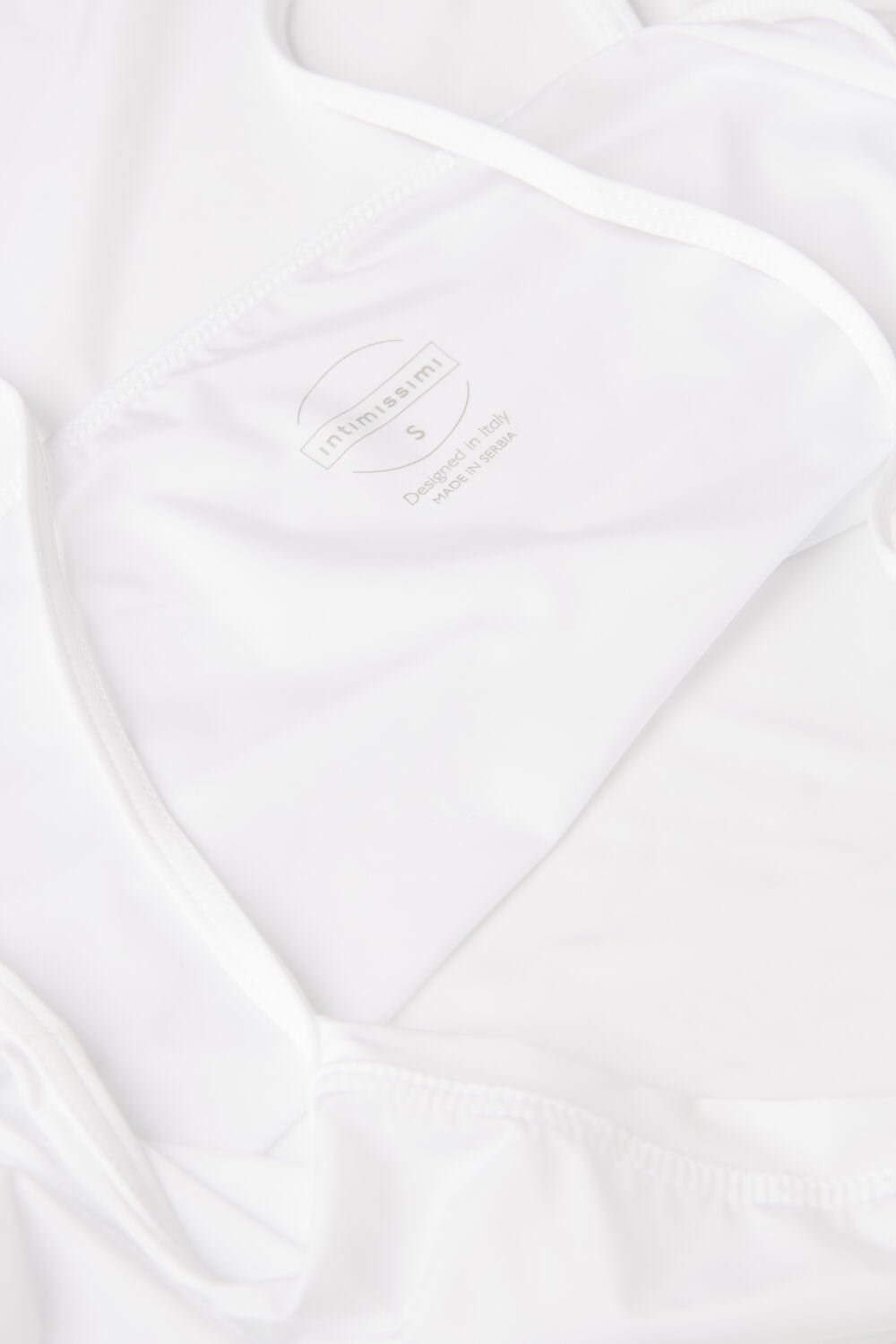 White - 001 - White Intimissimi Ultralight Microfiber Top | WVOQ-81923