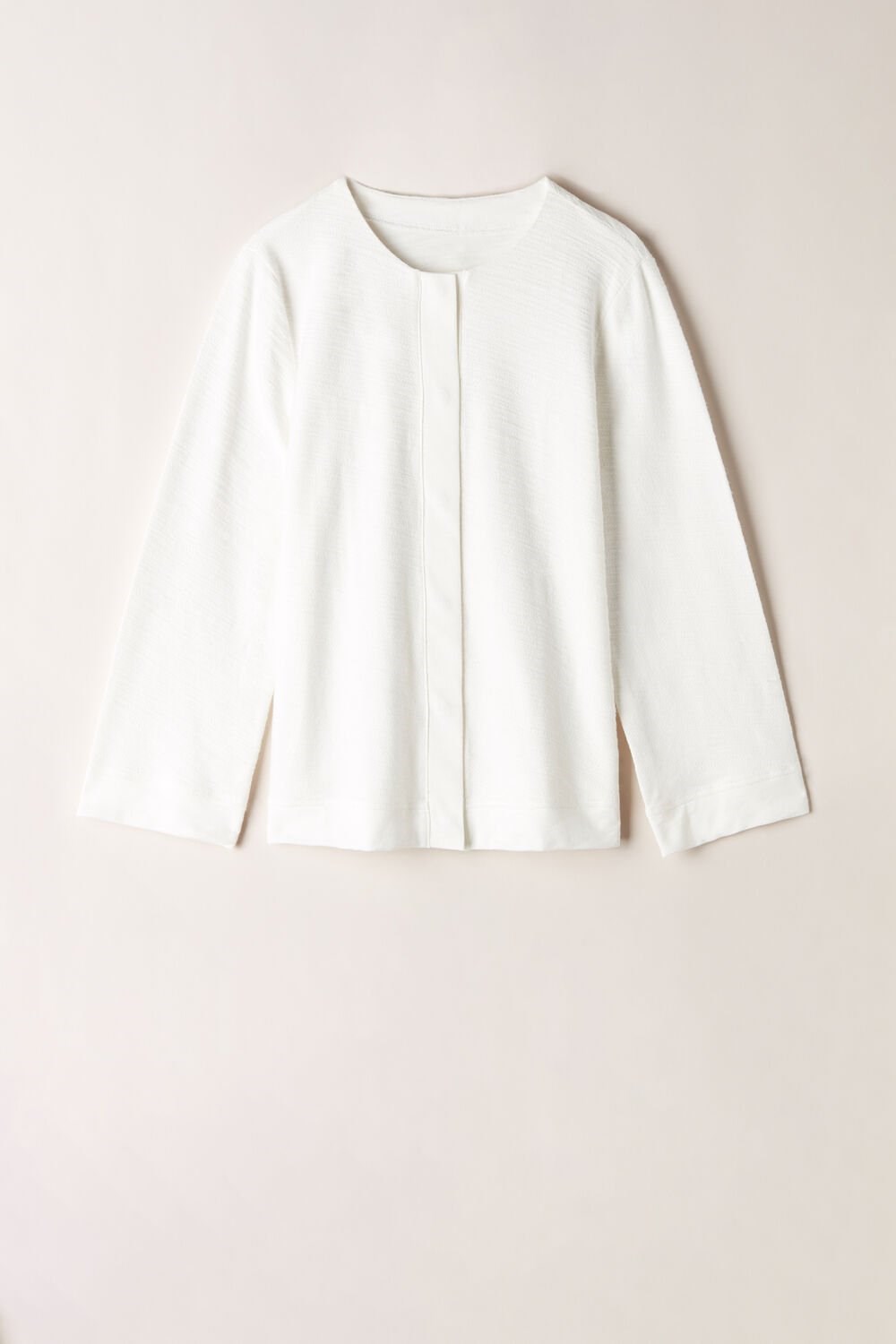 White - 007j - White Moon Intimissimi Soft Dreams Long Sleeve Button-Up Shirt | IXGZ-07249