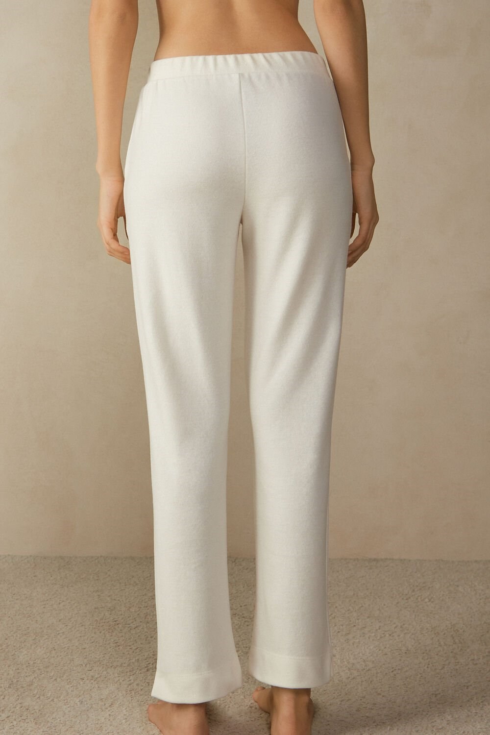 White - 2986 - Cream Intimissimi Warm Cuddles Full Length Pants | LGVY-12873