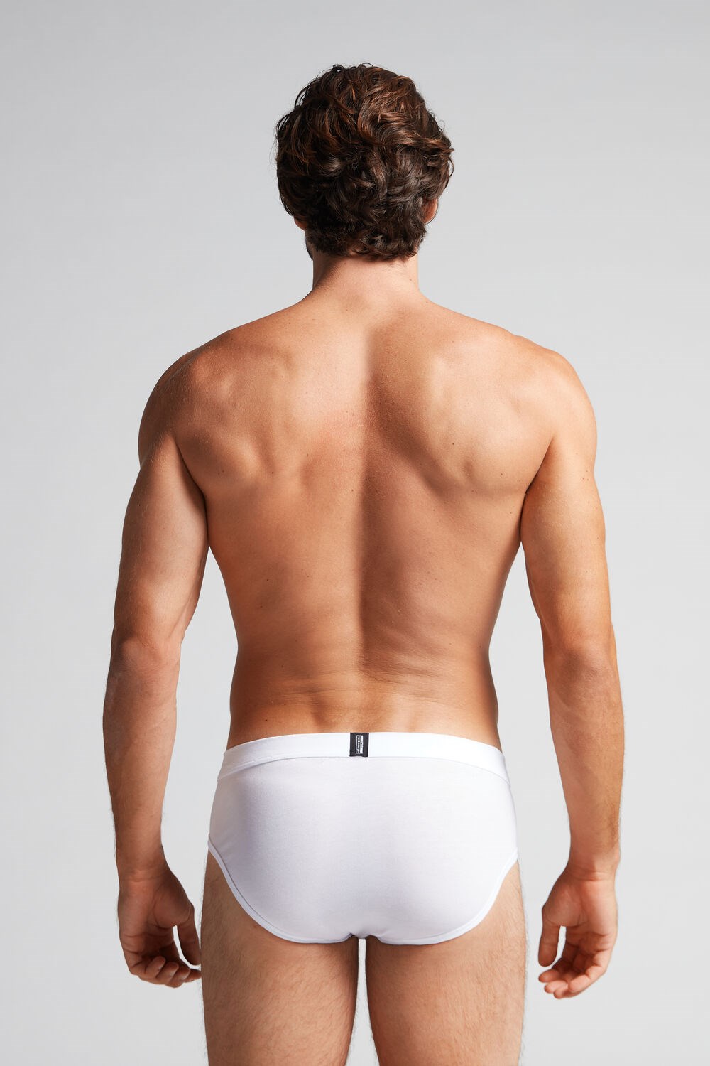 White - 6986 - White / Blue Intimissimi Natural Fresh Supima® Cotton Briefs | RHYP-95204