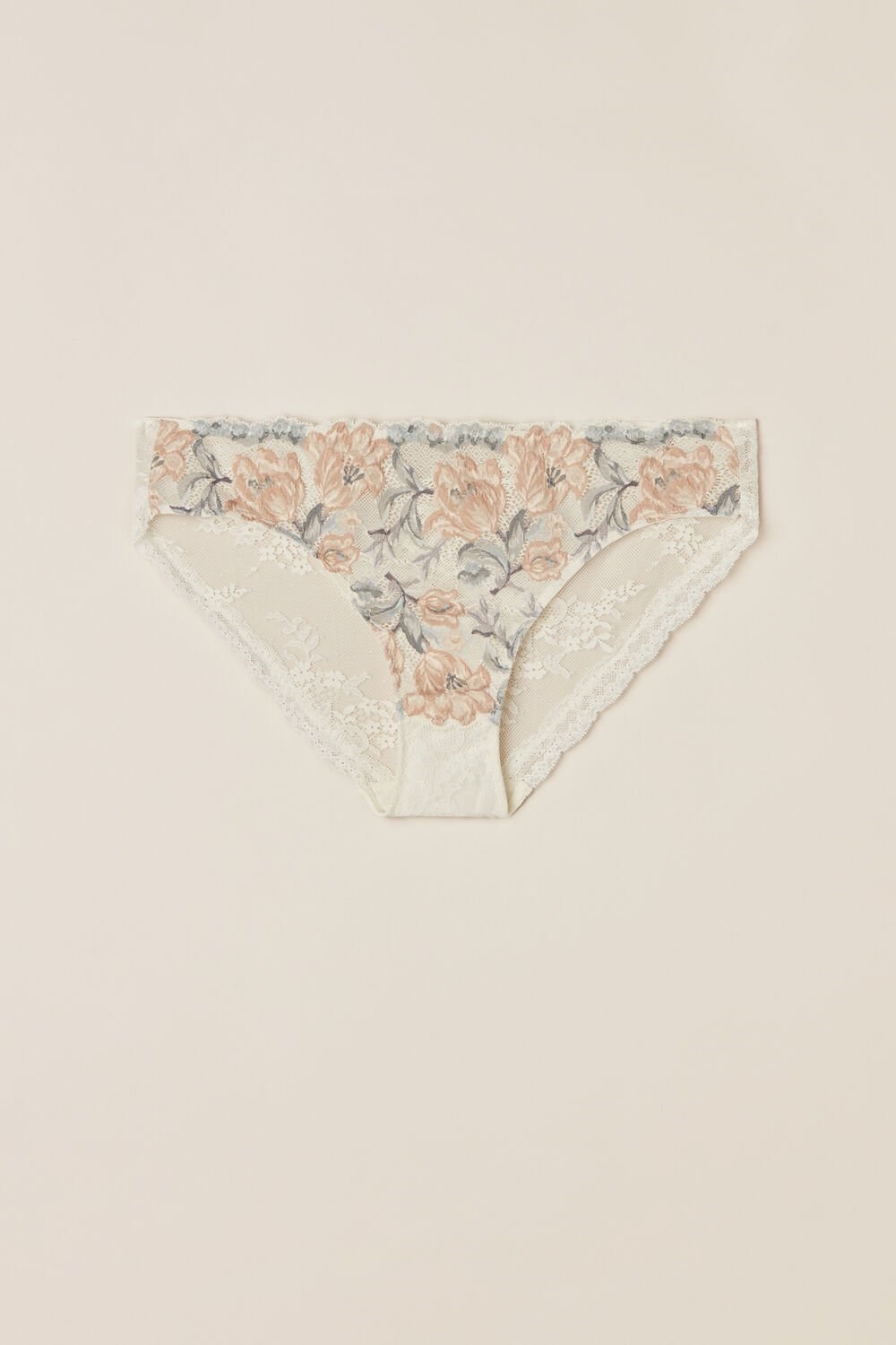 White - 990i - Ivory Autumn Beauty Floral Print Intimissimi Ephemeral Beauty Panties | SMKX-64812