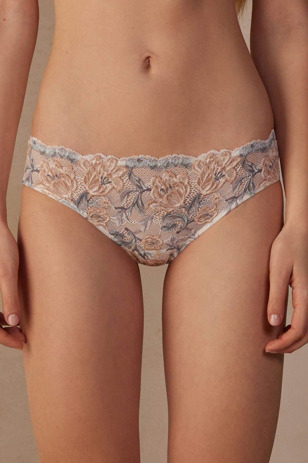 White - 990i - Ivory Autumn Beauty Floral Print Intimissimi Ephemeral Beauty Panties | SMKX-64812